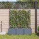 VidaXL Gartenblumentopf 3 Stück hellgrauer Stahl