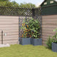 VidaXL Gartenblumentopf 3 Stück hellgrauer Stahl