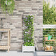 VidaXL Gartenblumentopf weiß 40 x 40 x 125,5 cm Stahl