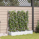 Vidaxxl Gartenblumentopf 3 Stück weiß 120 x 40 x 125,5 cm Stahl