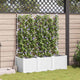 Vidaxl Gartenblumentopf 3 Stück weiß 120 x 40 x 143 cm Stahl