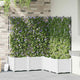 Vidaxxl Gartenblumentopf 5 Stück weiß 120 x 120 x 143 cm Stahl