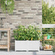 VidaXL Gartenblumentopf 2 Stk. Weißer Stahl