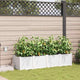 VidaXL Gartenblumentopf 4 Stück weißer Stahl