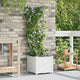 VidaXL Gartenblumentopf weiß 40 x 40 x 142 cm Stahl