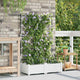 VidaXL Gartenblumentopf 2 Stk. Weißer Stahl