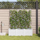 VidaXL Gartenblumentopf 3 Stück weißer Stahl