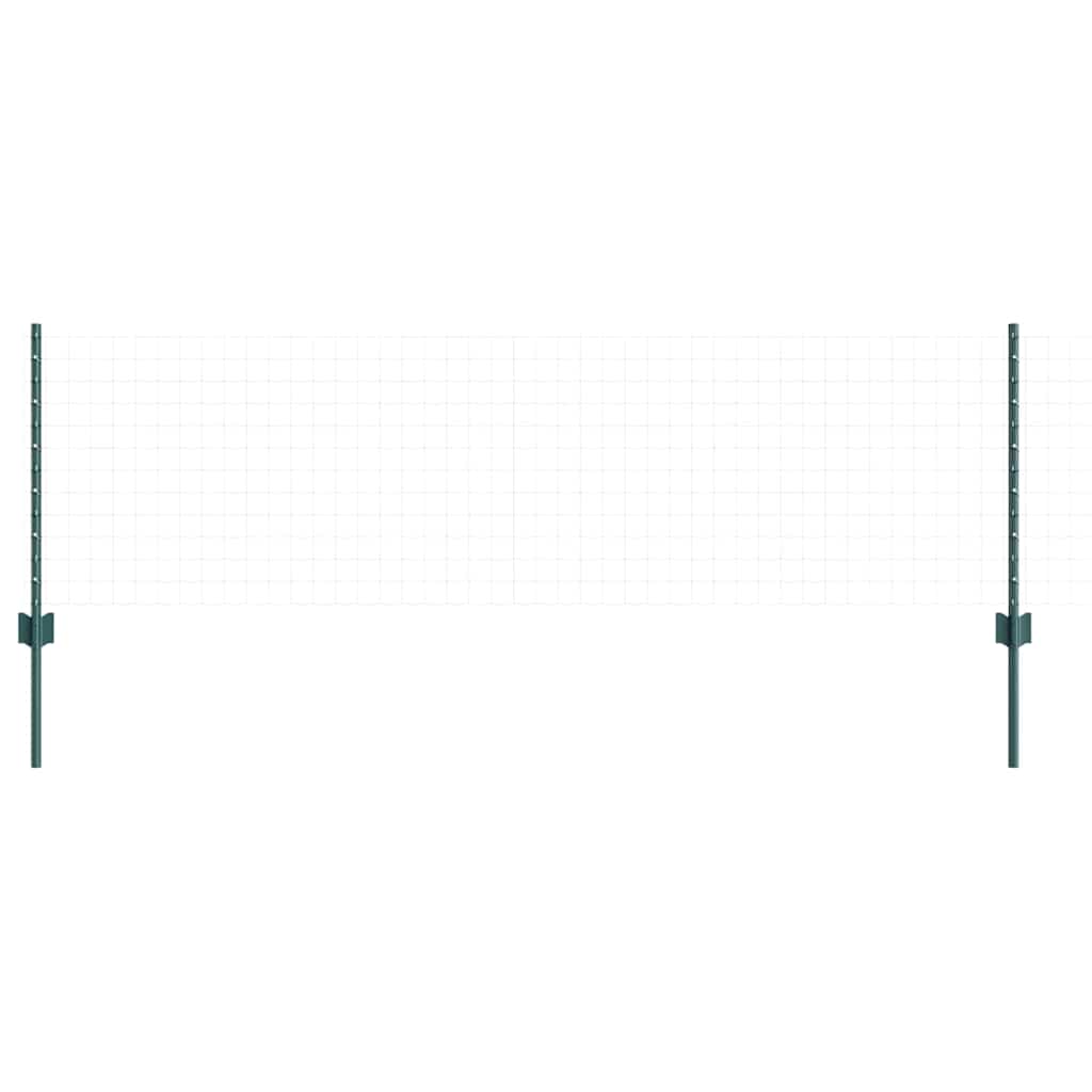 Vidaxl Zaunpfosten 5 Stück grün 100 cm Stahl