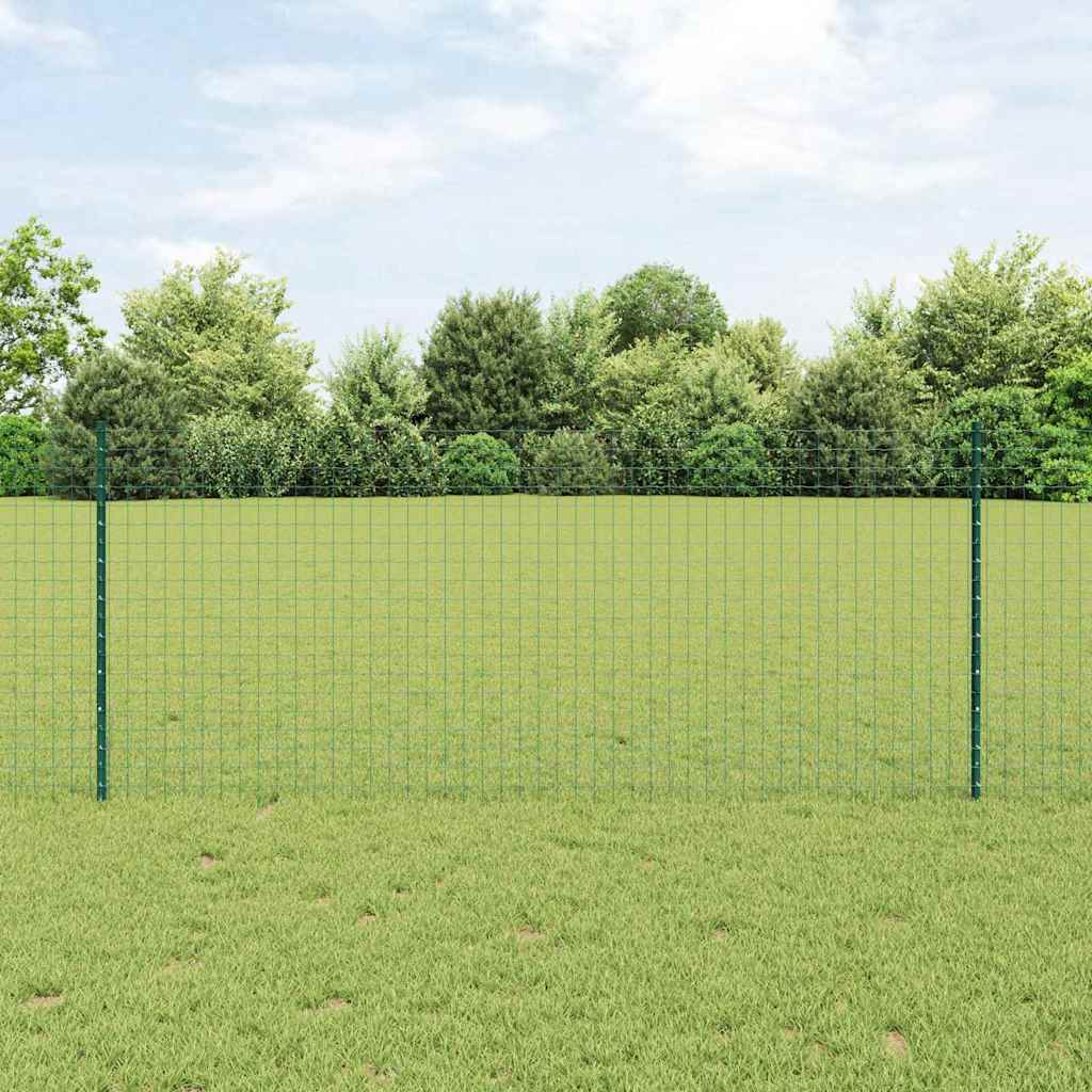Vidaxl Zaunpfosten 11 Stück grün 100 cm Stahl