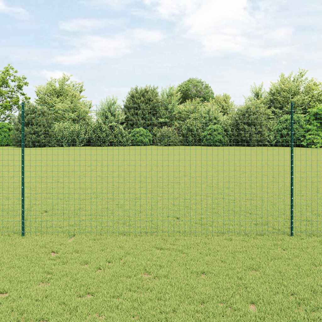 Vidaxl Zaunpfosten 5 Stück grün 120 cm Stahl
