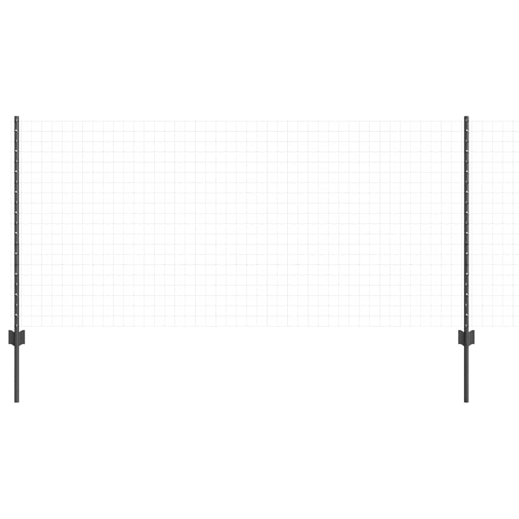 Vidaxl Zaunpfosten 5 Stück grau 100 cm Stahl