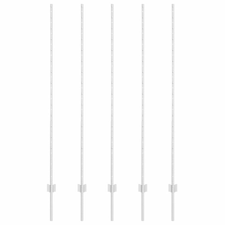 Vidaxl Zaunpfosten 5 Stk. Silber 150 cm Stahl