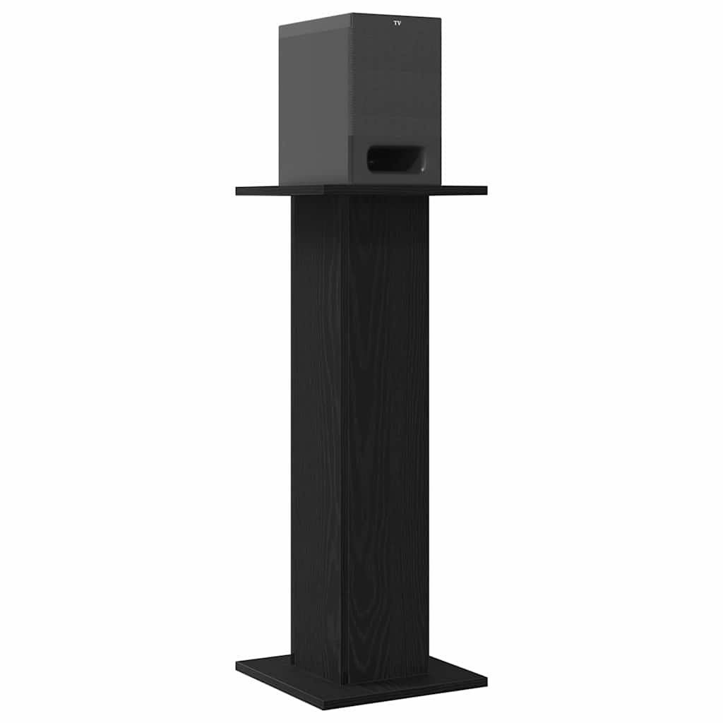 Vidaxl Lautsprecherständer 2 Stück schwarze Eiche 30 x 30 x 80 cm