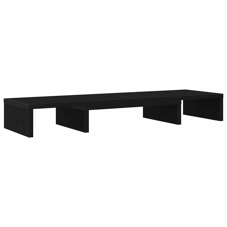 Vidaxx Monitorständererhöhung verstellbare schwarze Eiche 80x24x10,5 cm