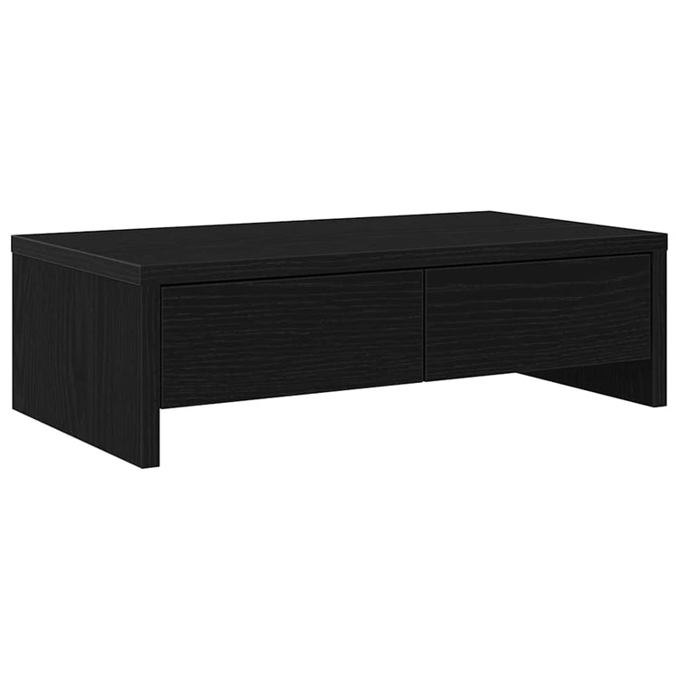 Vidaxxl-Monitorständer mit Schubladen, schwarze Eiche, 50 x 27 x 15 cm, Holzwerkstoff