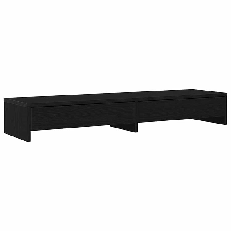 Vidaxxl-Monitorständer mit Schubladen, schwarze Eiche, 100 x 27 x 15 cm, Holzwerkstoff