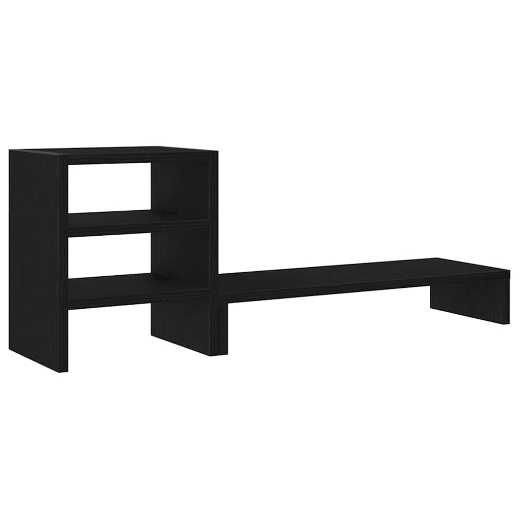 Vidaxxl Monitorständer mit Schreibtisch-Organizer, schwarze Eiche