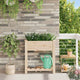 Vidaxxl Gartenblumentopf Beige 71 x 37 x 76,5 cm massives Kiefernholz