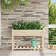 Vidaxxl Gartenblumentopf Beige 115 x 59 x 76,5 cm massives Kiefernholz