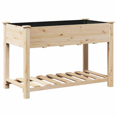 Vidaxxl Gartenblumentopf Beige 115 x 59 x 76,5 cm massives Kiefernholz