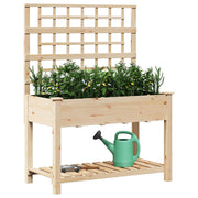 Vidaxxl Gartenblumentopf Beige 115 x 60,5 x 153 cm massives Kiefernholz - afbeelding 3