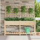 Vidaxxl Gartenblumentopf Beige 161 x 46 x 152,5 cm massives Kiefernholz