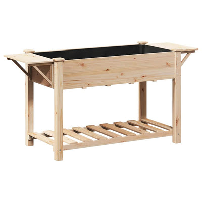 Vidaxxl Gartenblumentopf Beige 155 x 59 x 76,5 cm massives Kiefernholz