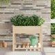 Vidaxxl Gartenblumentopf Beige 90 x 90 x 76,5 cm massives Kiefernholz
