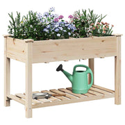 Vidaxxl Gartenblumentopf Beige 115 x 59 x 76,5 cm massives Kiefernholz - afbeelding 3