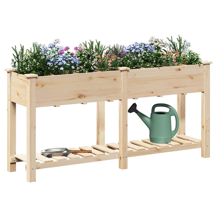 Vidaxl Gartenblumentopf Beige 161,5 x 45 x 76,5 cm massives Kiefernholz