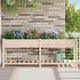 Vidaxxl Gartenblumentopf Beige 203,5 x 53 x 76,5 cm massives Kiefernholz