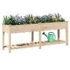 Vidaxxl Gartenblumentopf Beige 203,5 x 53 x 76,5 cm massives Kiefernholz