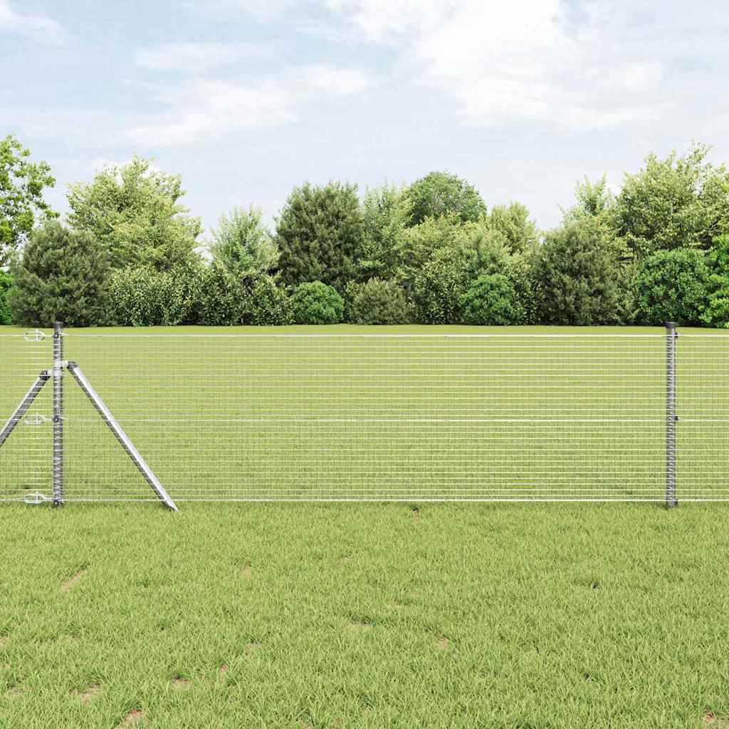 Vidaxl Schweißdrahtzaun Silber 0,4 x 10 m