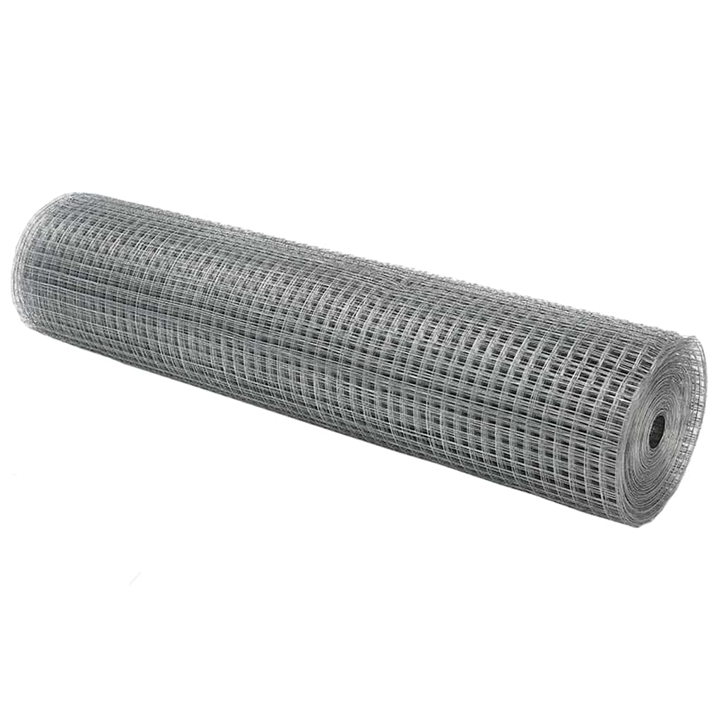Vidaxl Schweißdrahtzaun Silber 0,4 x 10 m