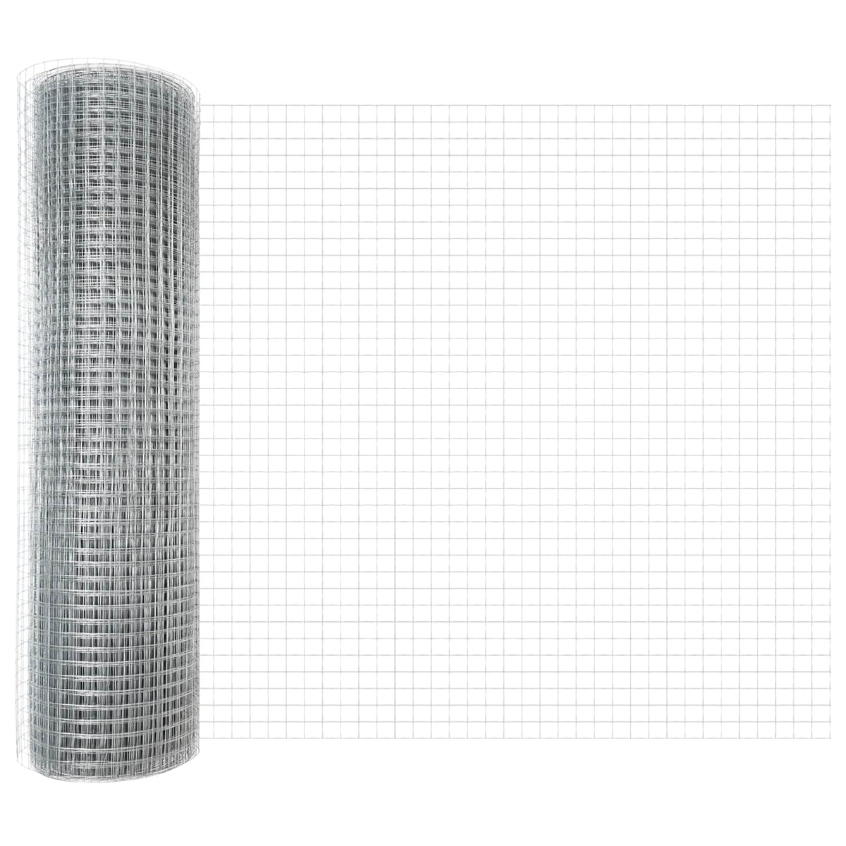Vidaxl Schweißdrahtzaun Silber 0,6 x 10 m