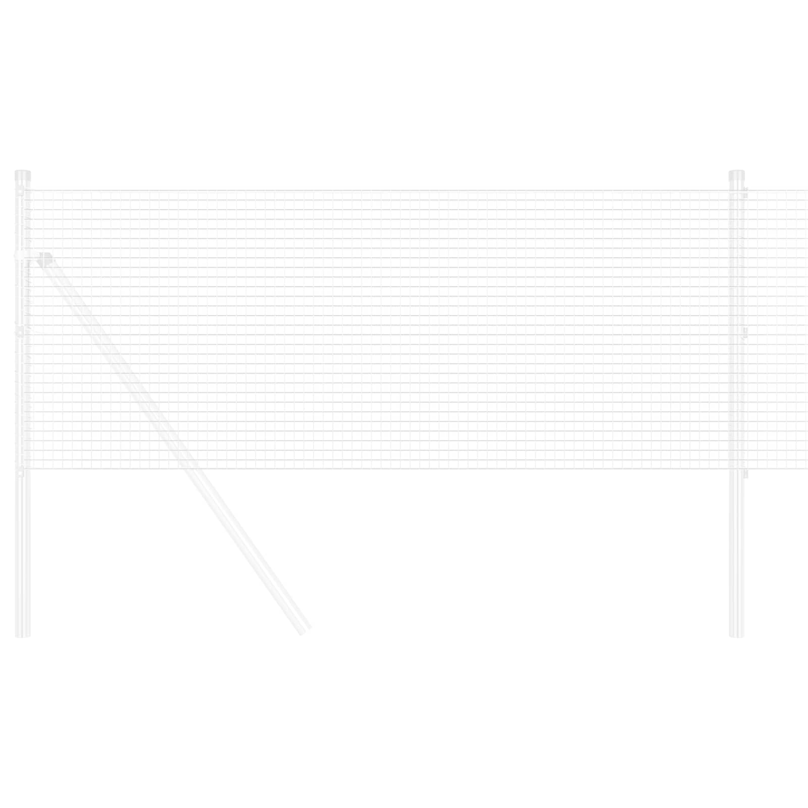 Vidaxl Schweißdrahtzaun Silber 0,8 x 10 m