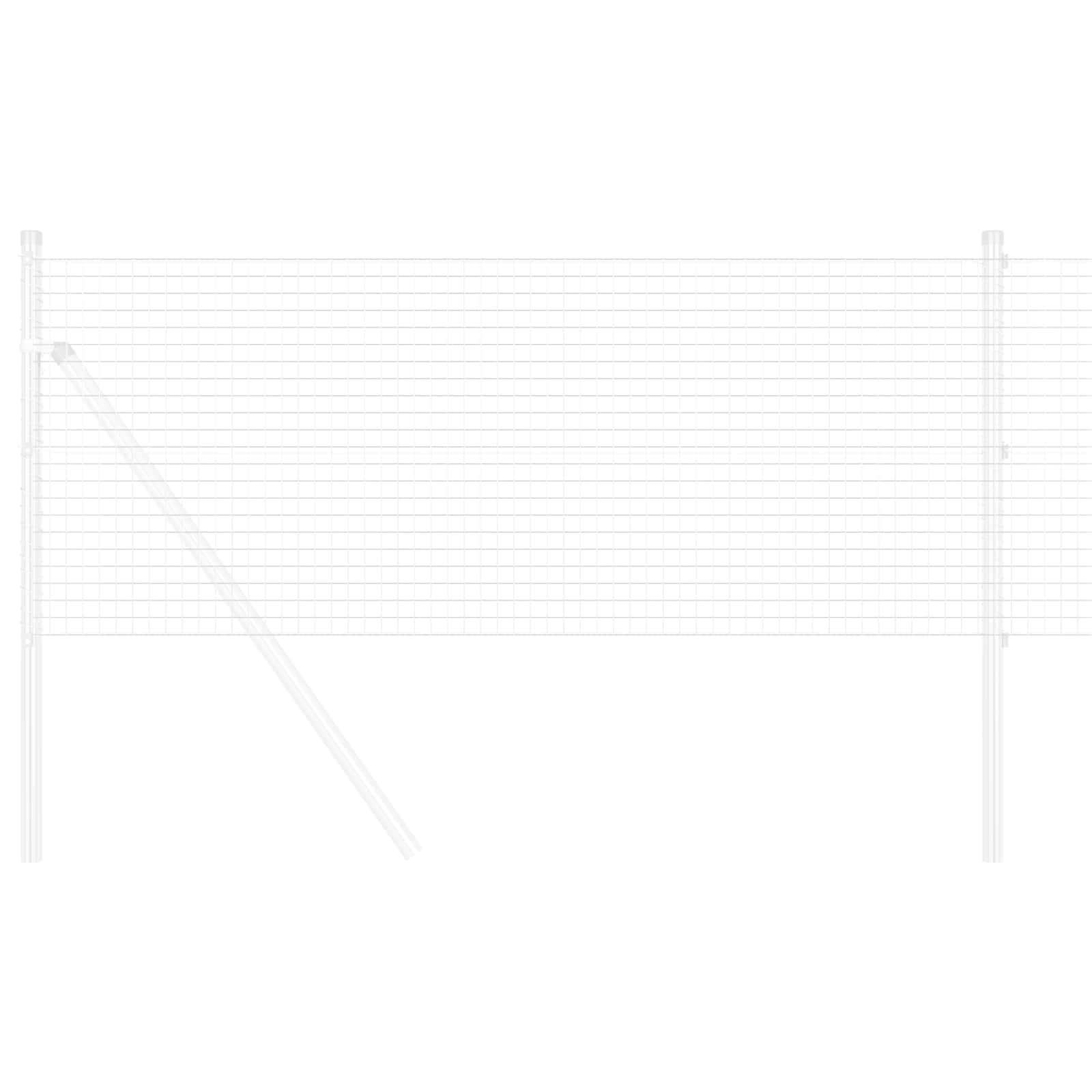Vidaxl Schweißdrahtzaun Silber 0,8 x 10 m