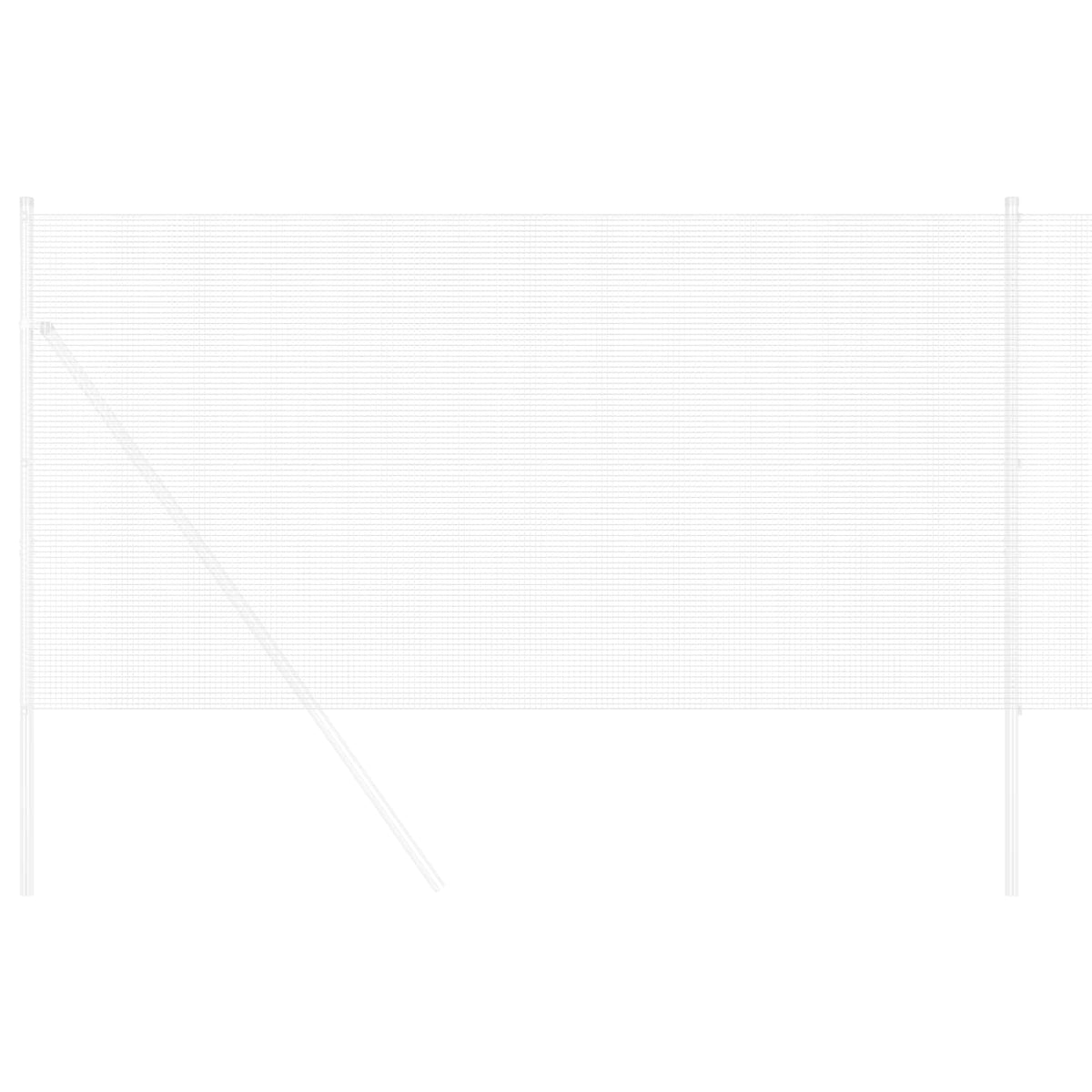 Vidaxl Schweißdrahtzaun Silber 1,2 x 10 m