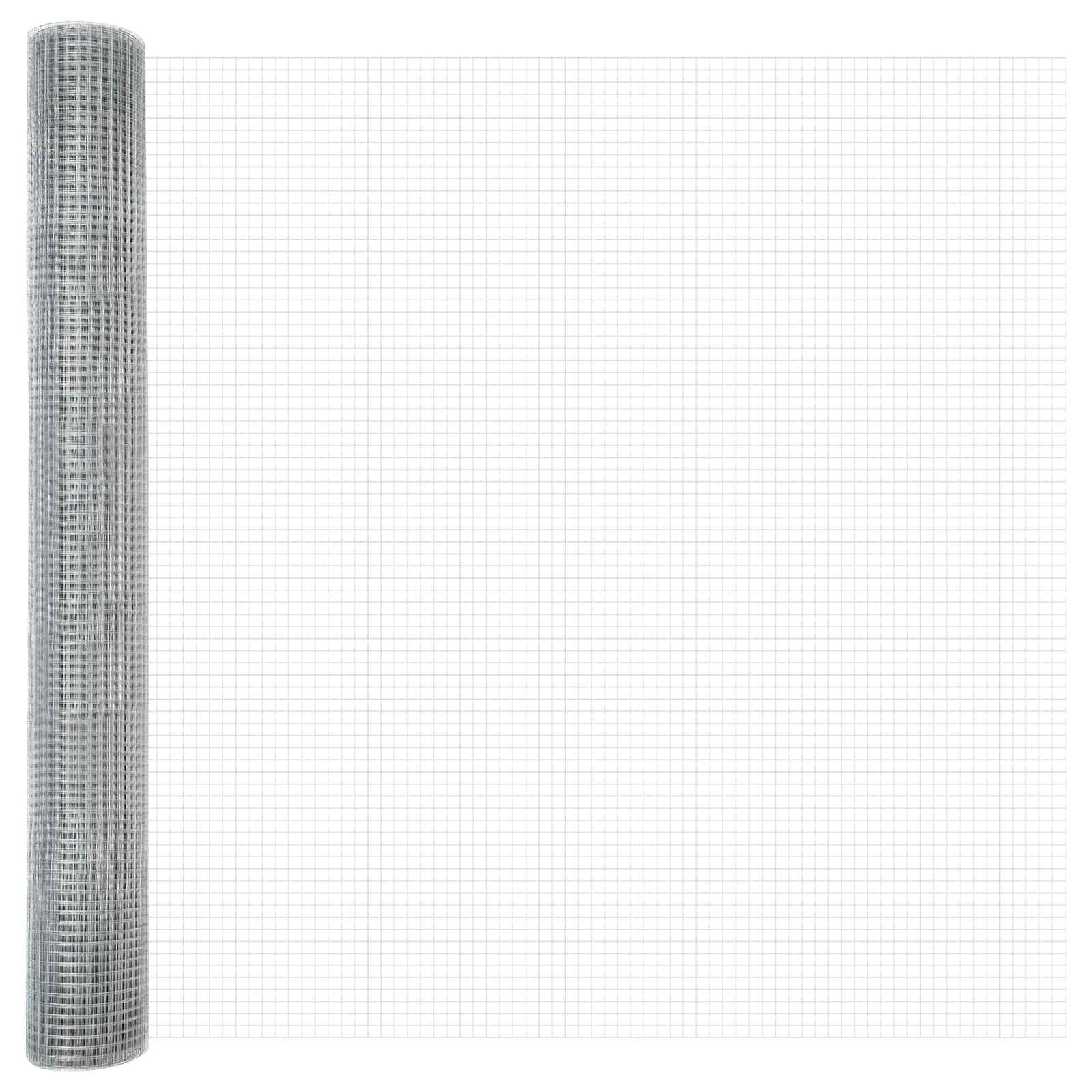 Vidaxl Schweißdrahtzaun Silber 1,2 x 10 m