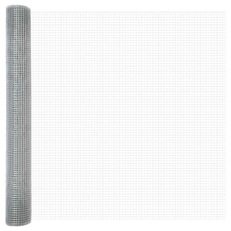 Vidaxl Schweißdrahtzaun Silber 1,4 x 10 m