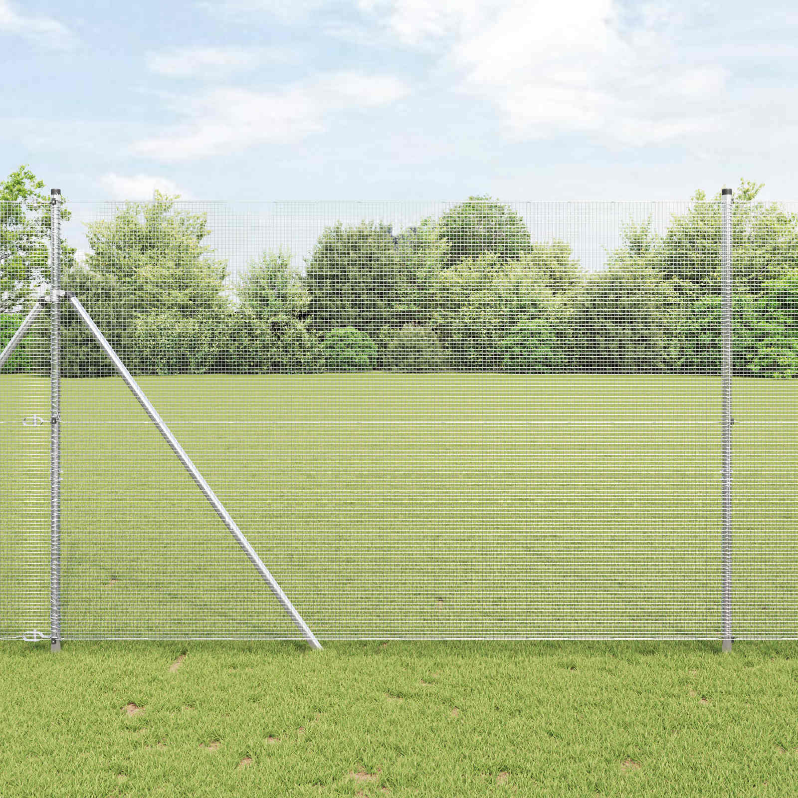 Vidaxl Schweißdrahtzaun Silber 1,6 x 10 m