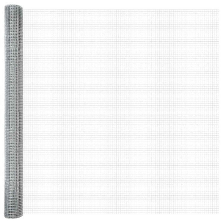Vidaxl Schweißdrahtzaun Silber 1,6 x 10 m