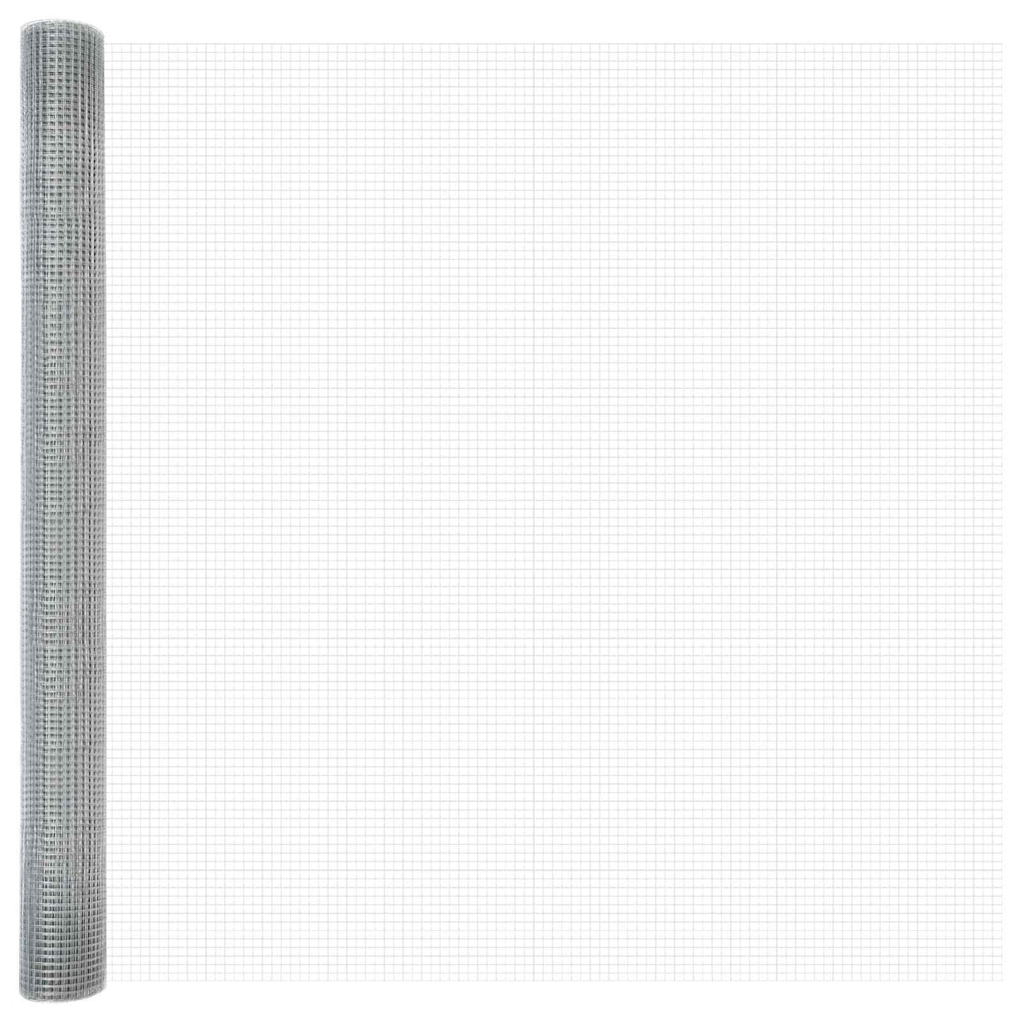 Vidaxl Schweißdrahtzaun Silber 1,6 x 10 m