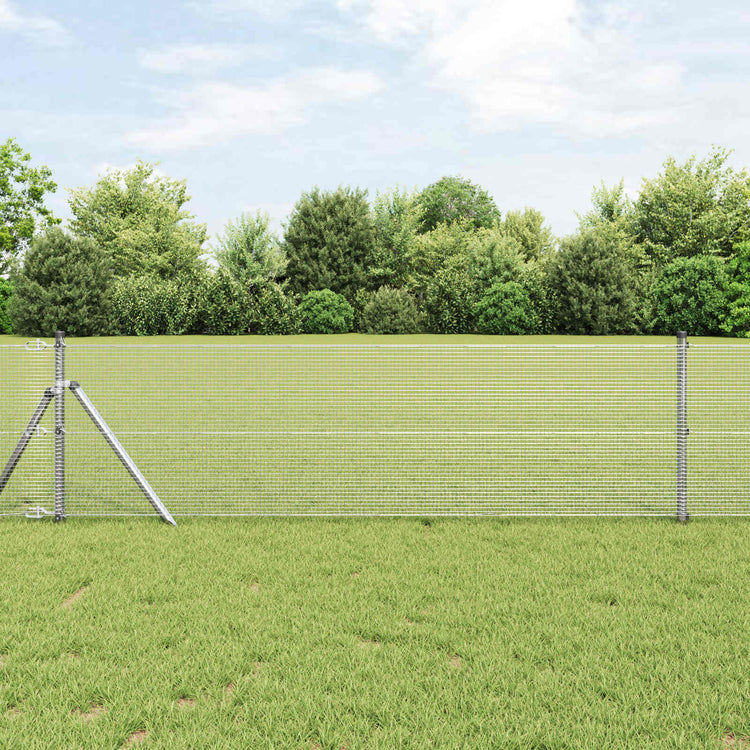 Vidaxxl Schweißdrahtzaun Silber 0,6 x 25 m