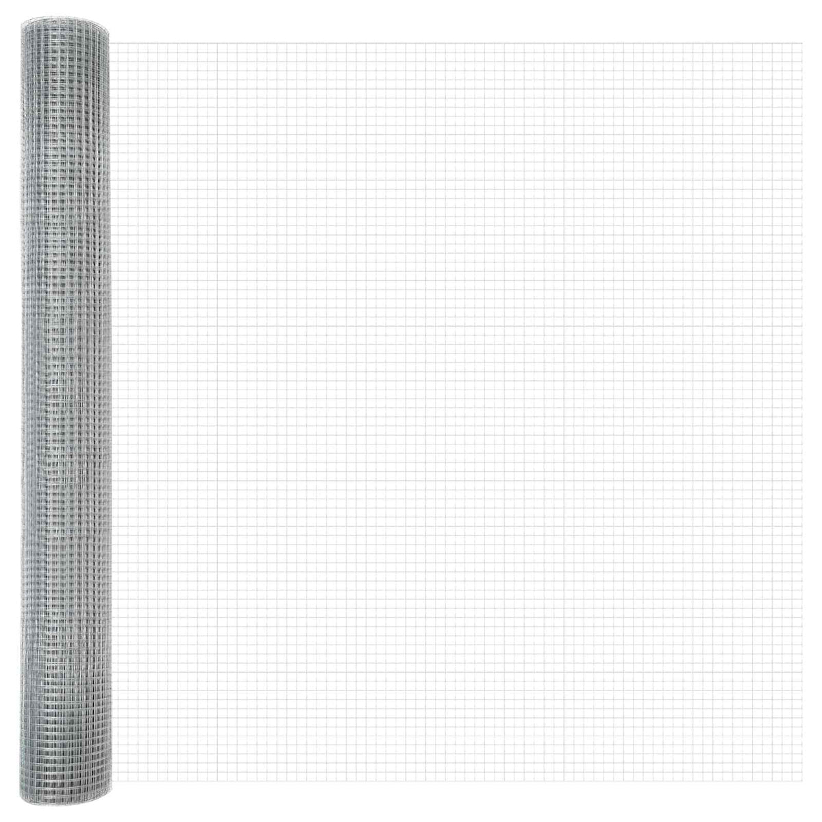 Vidaxl Schweißdrahtzaun Silber 1,2 x 25 m