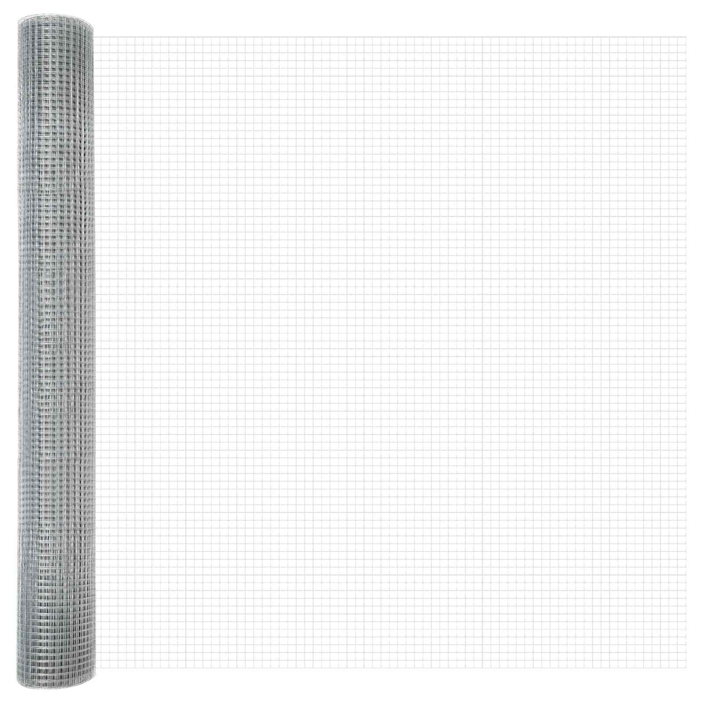 Vidaxl Schweißdrahtzaun Silber 1,4 x 25 m