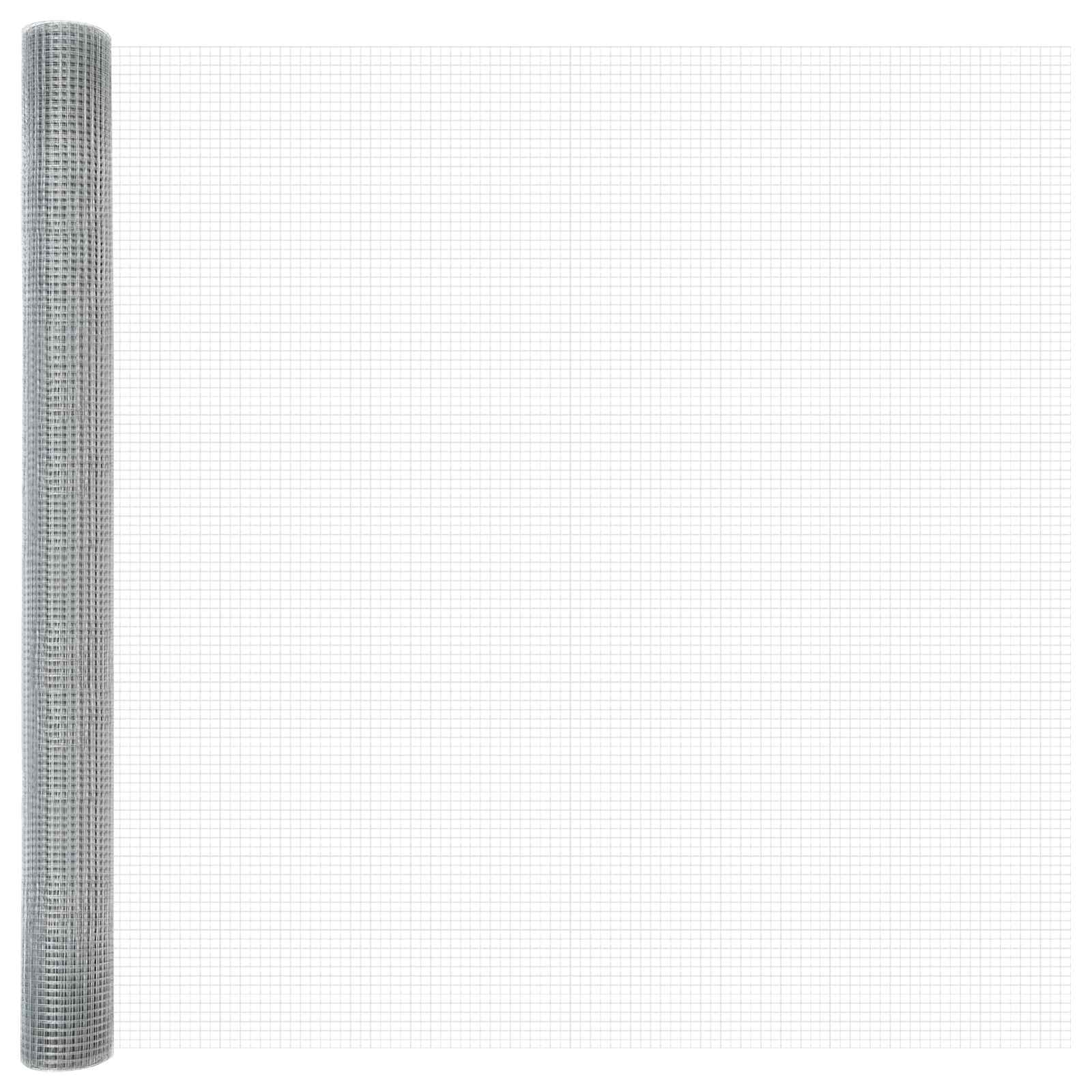 Vidaxl Schweißdrahtzaun Silber 1,6 x 25 m