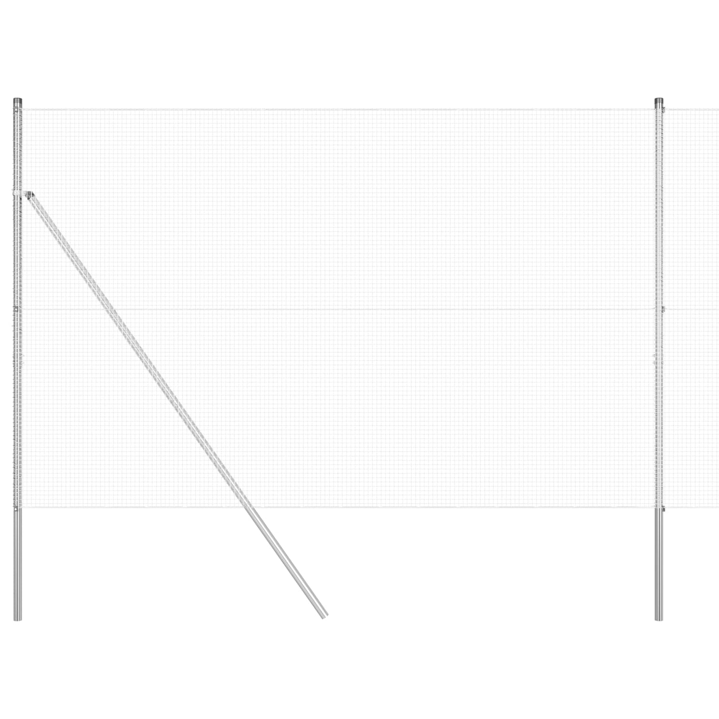 Vidaxl Schweißdrahtzaun Silber 1,6 x 25 m