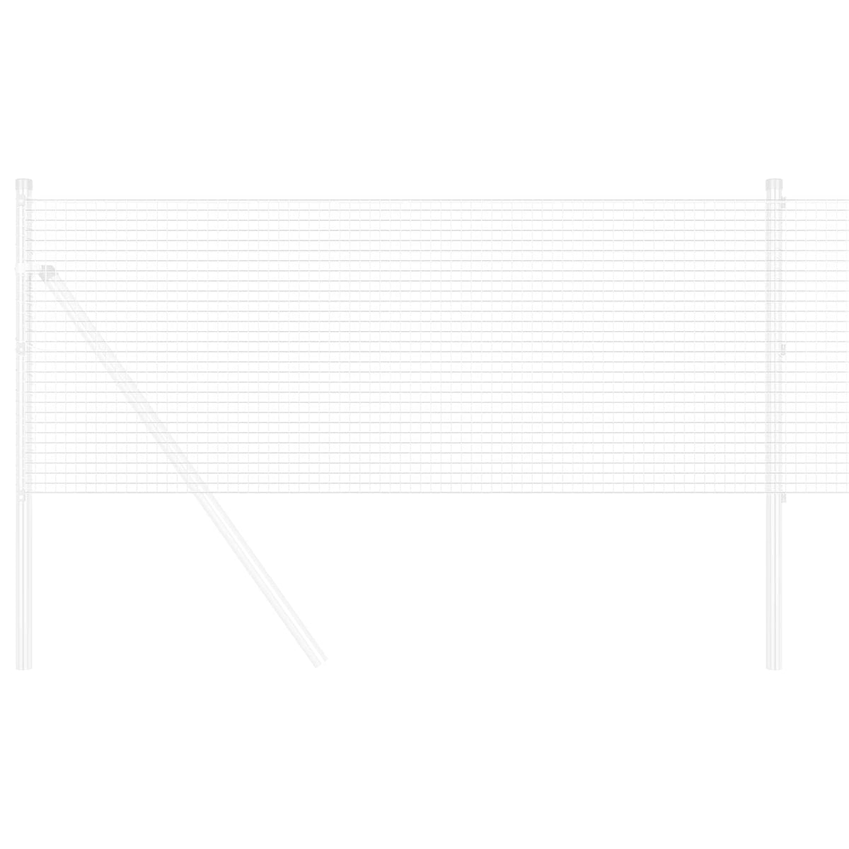 Vidaxl Schweißdrahtzaun Silber 0,4 x 50 m