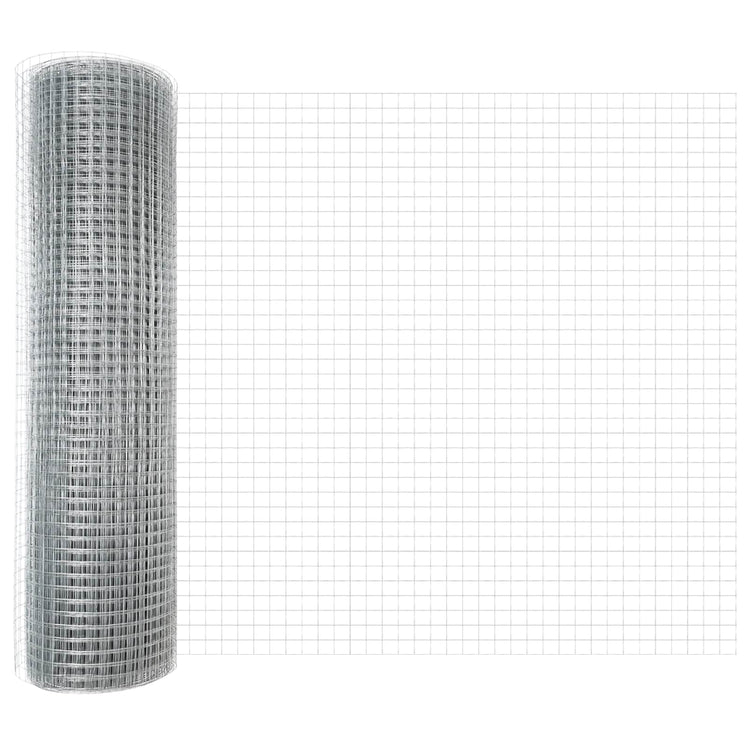 Vidaxl Schweißdrahtzaun Silber 0,4 x 50 m